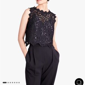 Elegant Black Lace Sleeveless Top